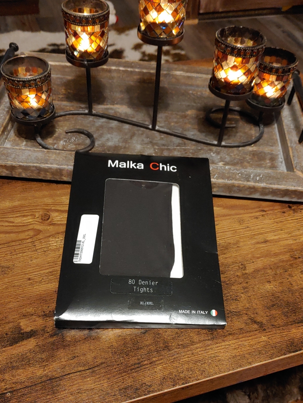NWT Malka-Chic XL/XXL 80 Denier Black Tights